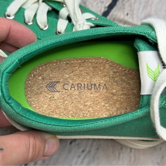 Cariuma OCA low-top green canvas sneakers Women’s 9/ Men’s 7.5 - Picture 4 of 10